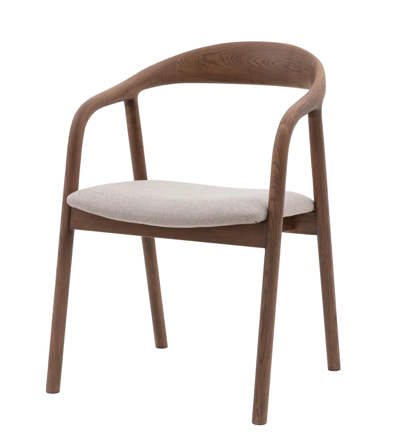The Med Dining Chair pack of 2  - Walnut