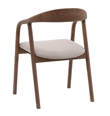 The Med Dining Chair pack of 2  - Walnut