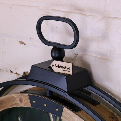 Industrial Extra Large Cog Clock Black and Gold