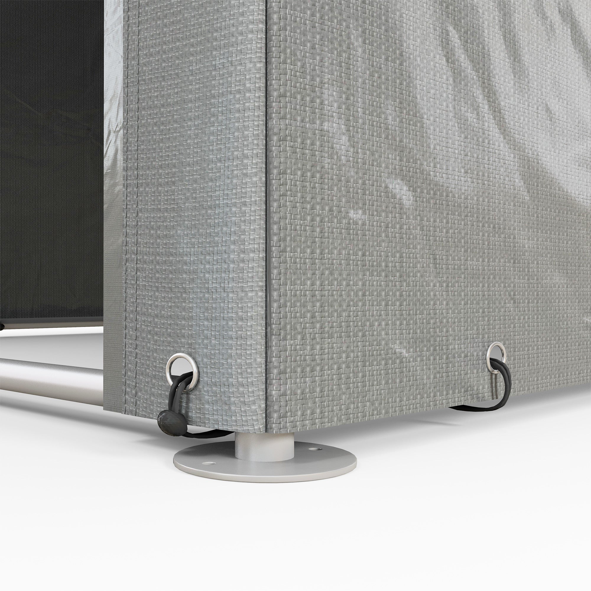 Outsunny 1.6 x 2.2m Garden Storage Shed Tent, with Accessories - Light Grey