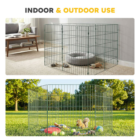 PawHut 8 Panel Pet Playpen for Medium Dogs Indoor Outdoor 80 cm Height