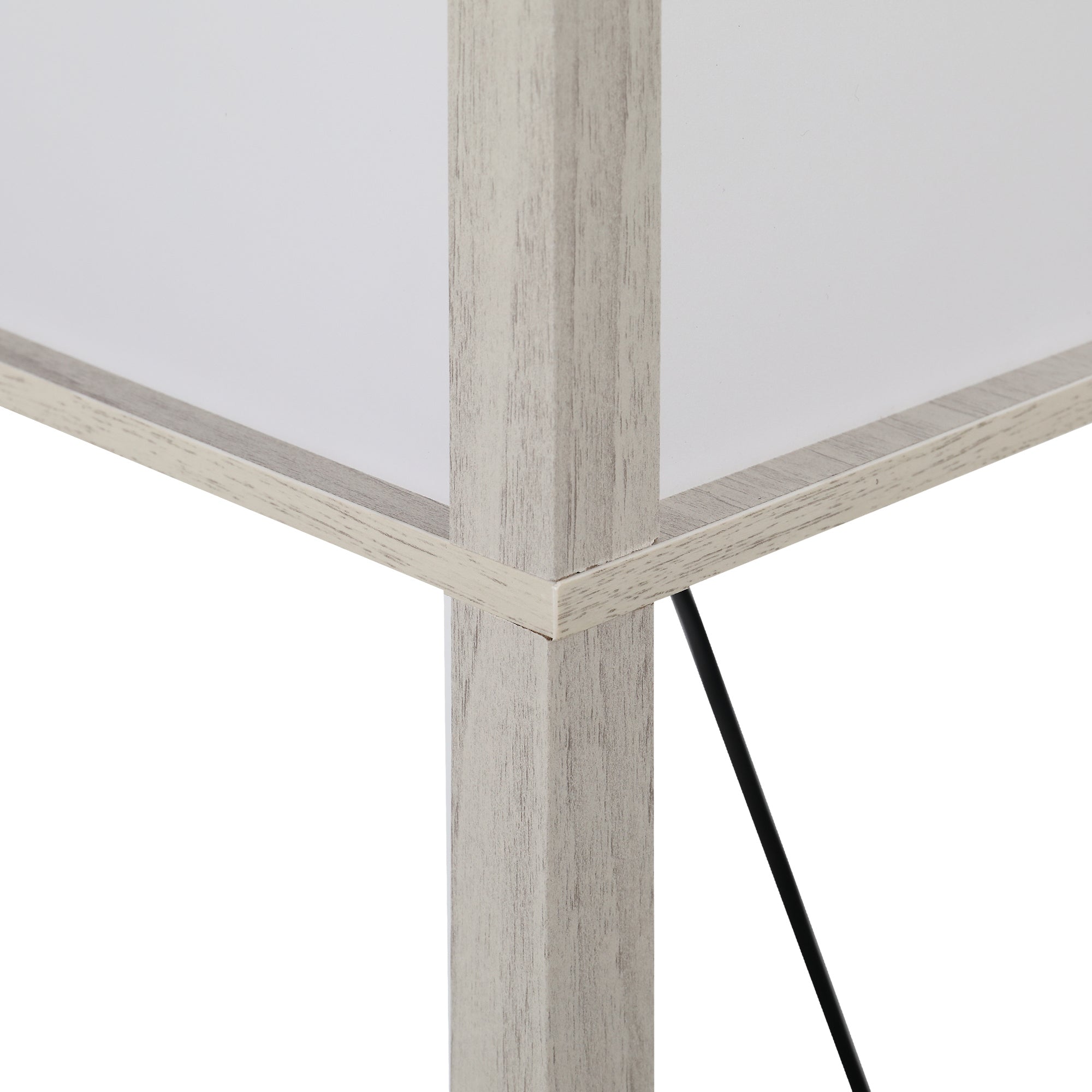 HOMCOM 3-Tier Floor Lamp, Floor Light with Storage Shelf, Reading Standing Lamp with Acrylic Shade for Living Room, Bedroom, Kitchen, Dining Room, Office, Dorm, 160cm, Oak