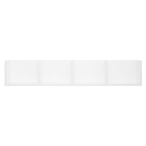HOMCOM Wall Mount 84 CD / 56 DVD/Blu-ray/ Media Storage Rack 4 Cubes Wooden Shelf Organizer Unit Bookcase Display (White)