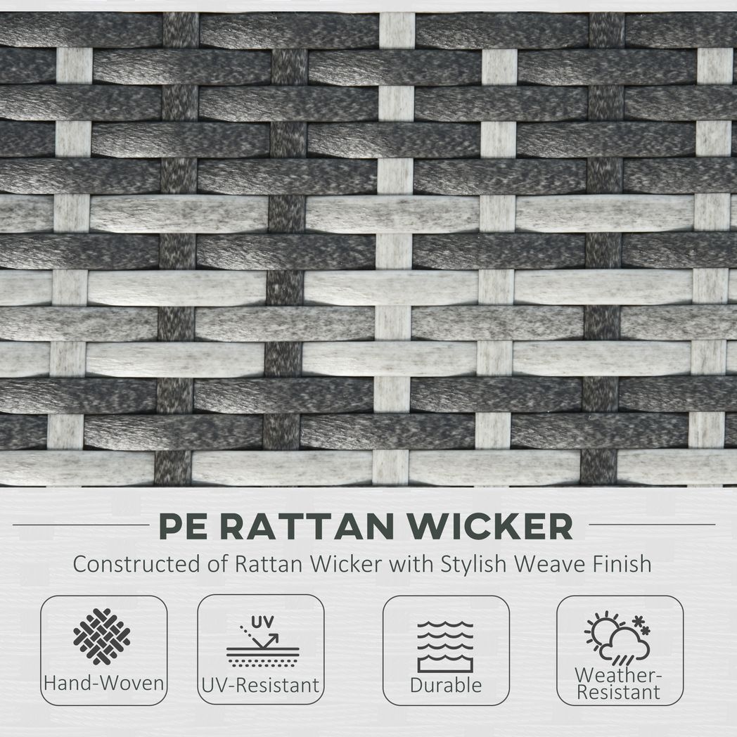 6 PC Rattan Sofa Coffee Table Set Sectional Wicker Weave Furniture