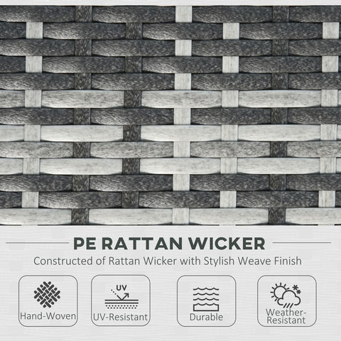 6 PC Rattan Sofa Coffee Table Set Sectional Wicker Weave Furniture