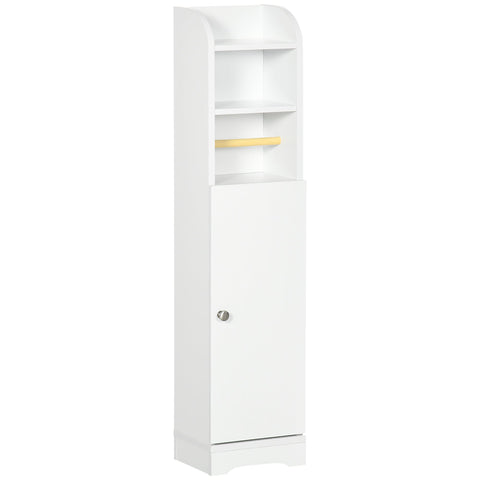 kleankin Multi-Storage Narrow Bathroom Cabinet - White