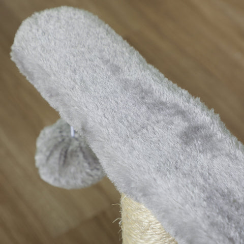 PawHut Cat Tree, Cat Tower for Kittens, Small Cat Condo with Rotatable Top Bar, Sisal Scratching Post, Tunnel, Dangling Balls - Grey