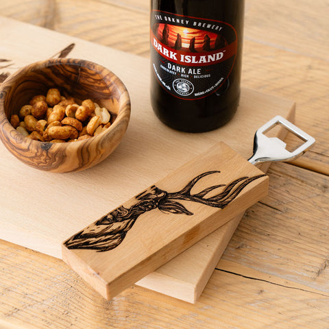Scandi Stag Beech Bottle Opener