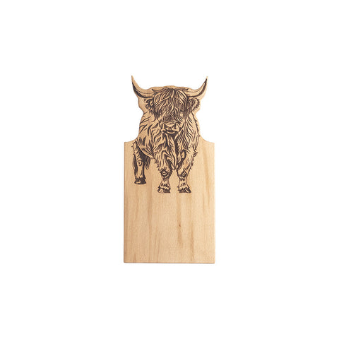 Highland Cow Framed Beech Serving Board  - Small