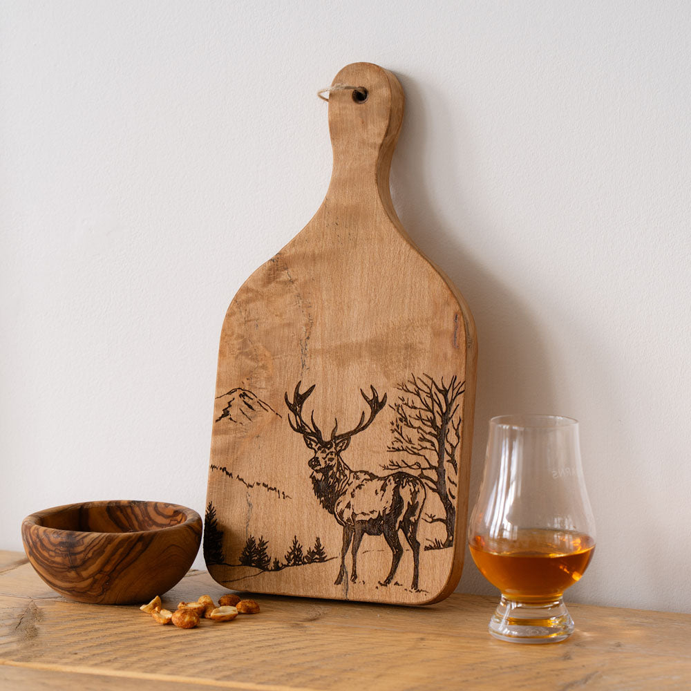 Scenic Stag Beech Hanging Paddle  - Small