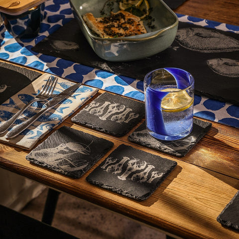 Lobster Single Slate Coaster