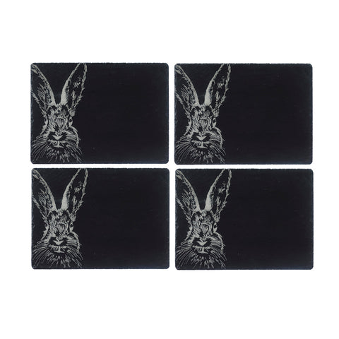 Hare Slate Placemat & Coaster Gift Set