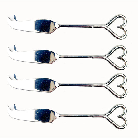 Love Heart Mini Cheese Knives - Set of 4
