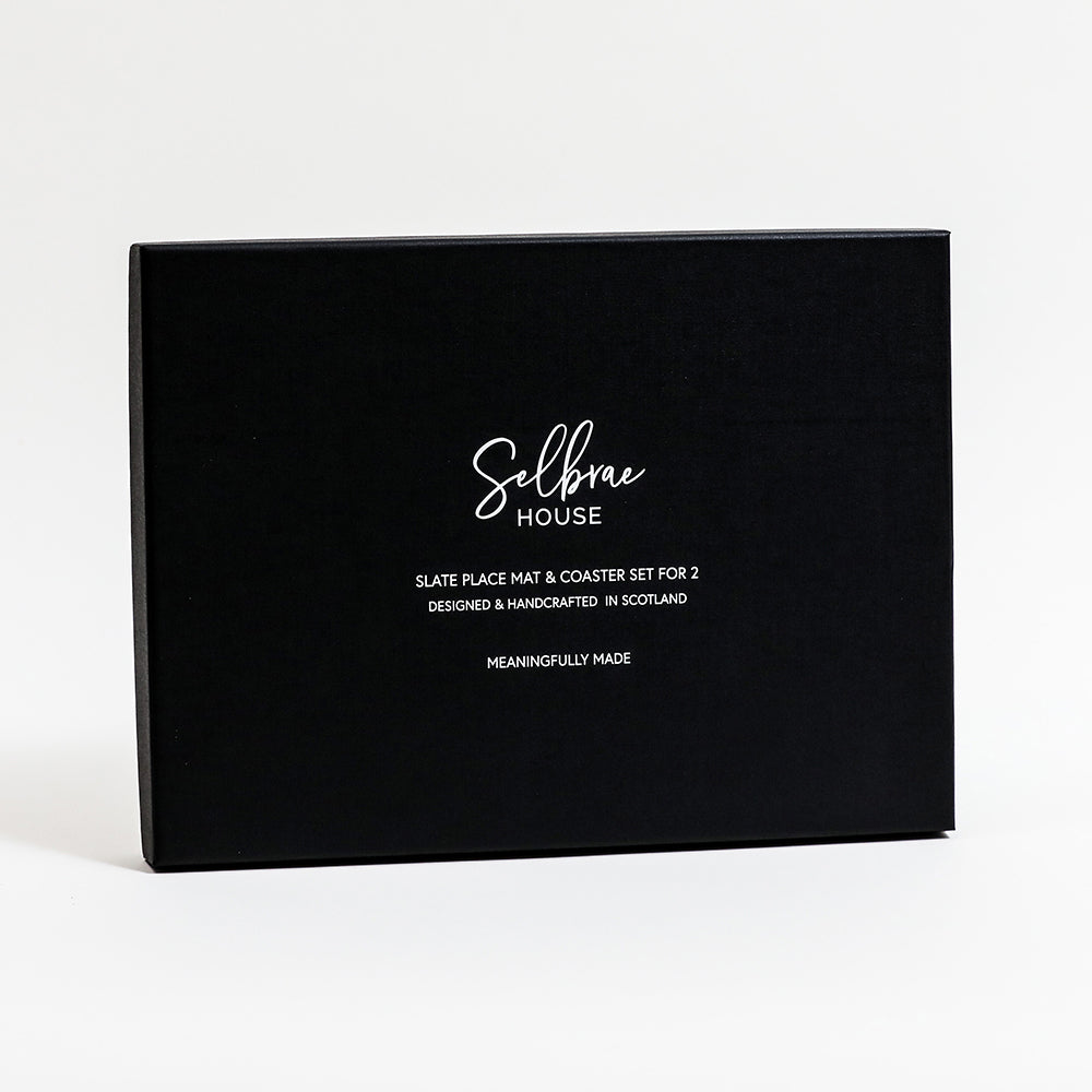 Thistle Trio Slate Place Mat & Coaster Set
