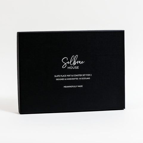 Thistle Trio Slate Place Mat & Coaster Set