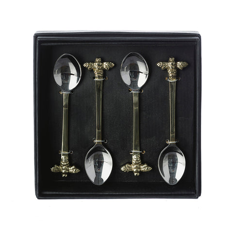 Gold Bee Spoons - Set of 4
