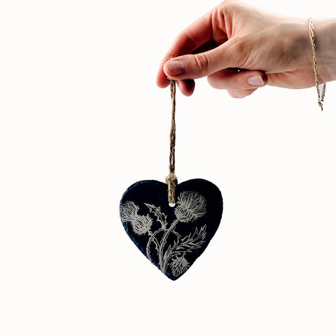 Thistle Trio Slate Decoration