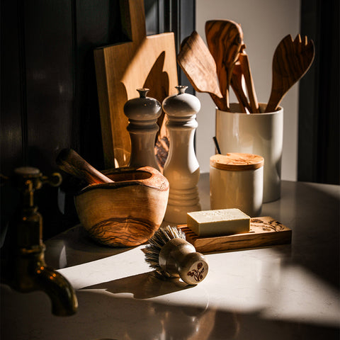 Thistle Trio Bamboo Pot Brush