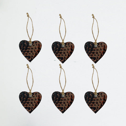 Hand Hammered Hearts - Set of 6