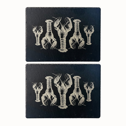 Lobster Repeat Slate Place Mats - Set of 2