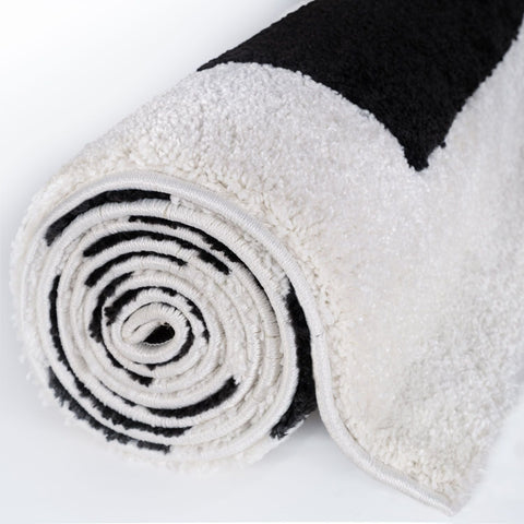 Joli Geometric Black & White Rug