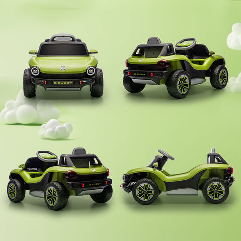 AIYAPLAY Volkswagen Licensed Kids Electric Car with Remote Control for Ages 3-6 Years, Green