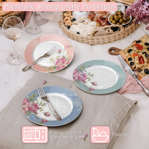 Mothers Day CoronationFamily Party Set Special 3 Tier Cake Stand 4 Plates 2 Cups 2 Saucers (Turquoise)