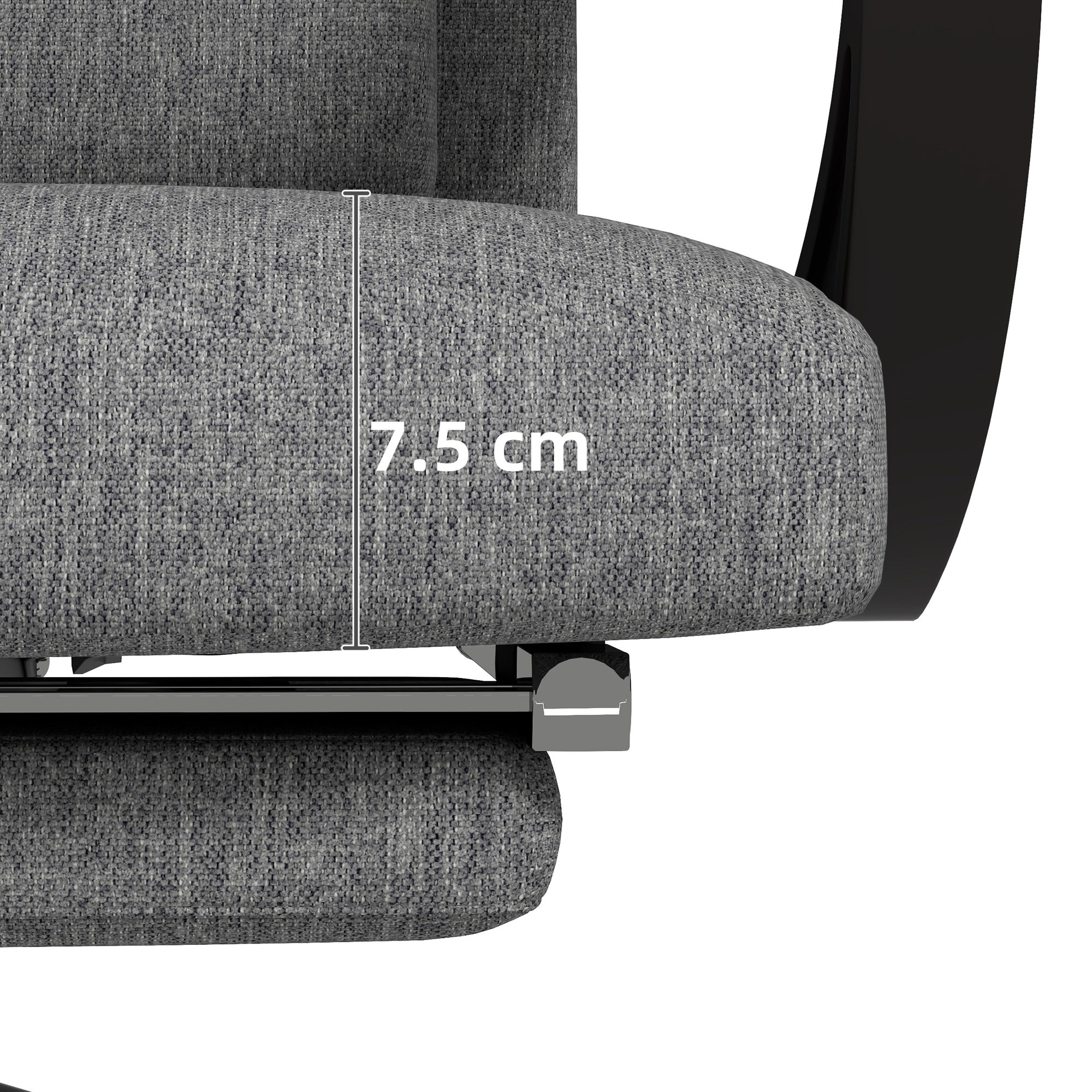 Vinsetto Linen-Look Office Chair, with 160\'c2\'b0 Reclining Back and Footrest - Grey