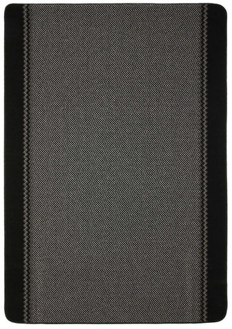 Washable Bordered Black Rug  | 116Bl