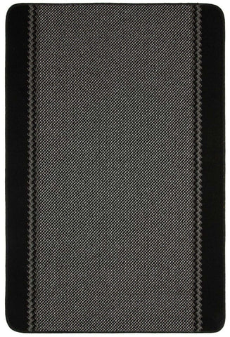 Washable Bordered Black Rug  | 116Bl