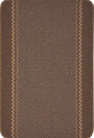 Washable Bordered Brown Rug | 116Br