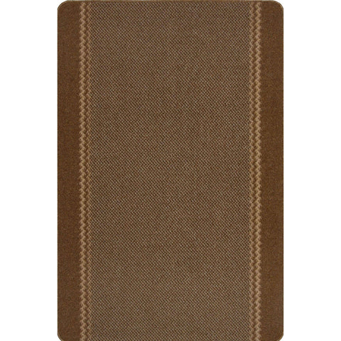 Washable Bordered Brown Rug | 116Br