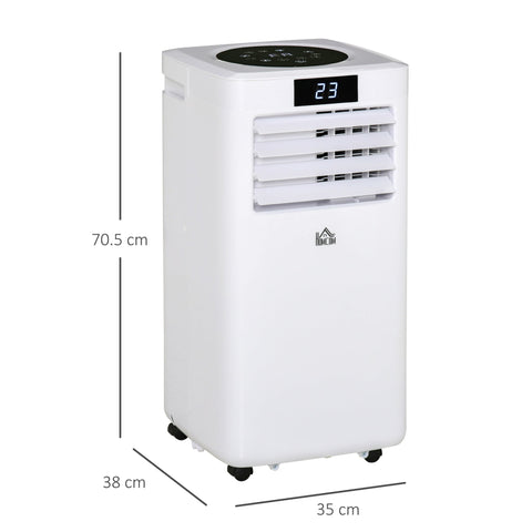 HOMCOM 10000 BTU Air Conditioning Unit, 3-in-1 Portable Air Conditioner, Dehumidifier, Cooling Fan with Remote Control, Digital Display, 2 Speeds, 24H Timer, Window Venting Kit, 22m\'c2\'b2