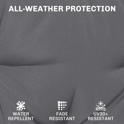 Outsunny Outdoor Chair Seat Cushions Set of 2, Garden Chair Cushions with 7cm Thick Foam & Ties, Dark Grey