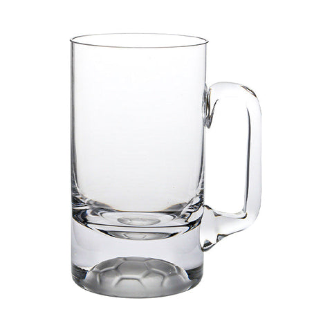 Football Based Glass Tankard - 1/2 Pint