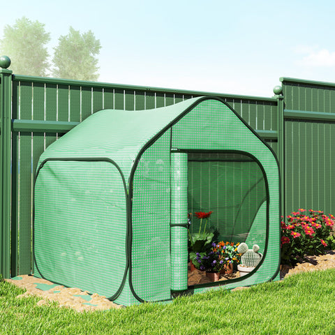 Outsunny 150 x 148cm Pop-Up Greenhouse - Green