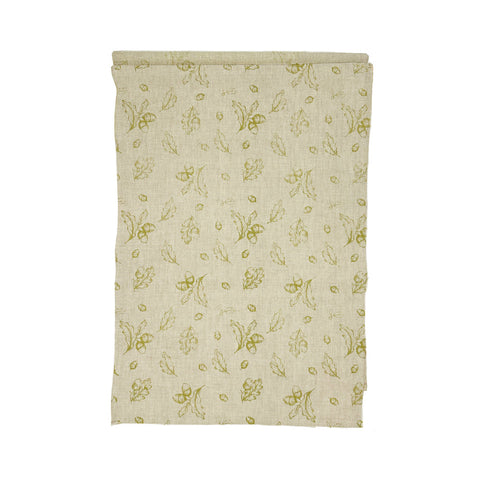 Autumn Acorns Linen Table Runner