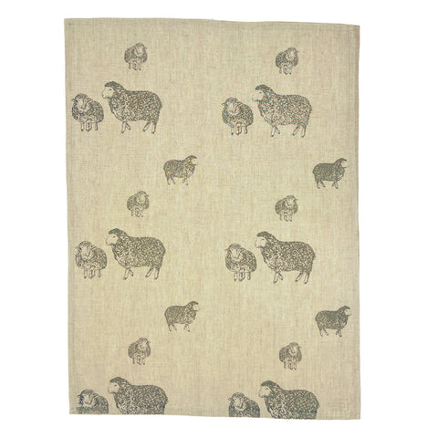 Sheep Linen Tea Towel