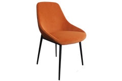 Lush Dining Chair (Pairs only) Sunset Orange Velvet