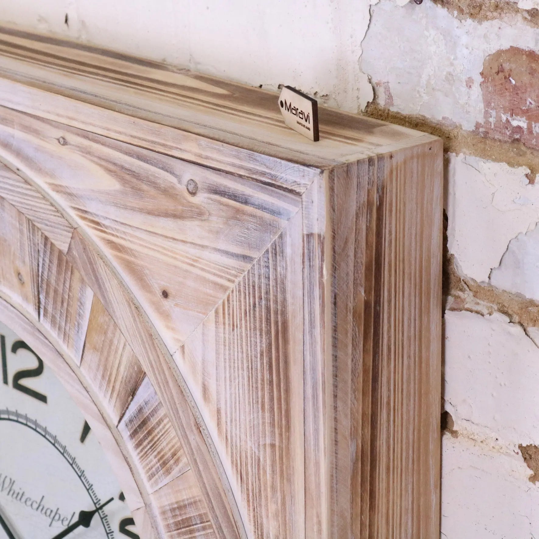 Large Square Wall Clock 80cm Antique Style