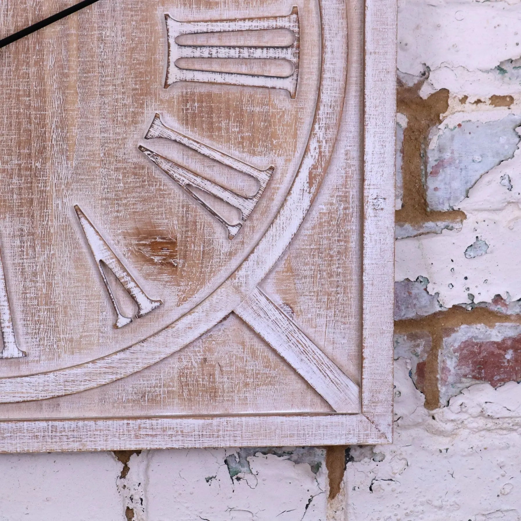 Large Square Wooden Clock 60cm 2 Colours