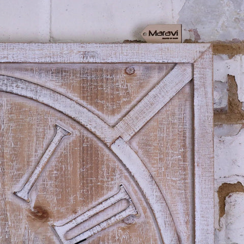 Large Square Wooden Clock 60cm 2 Colours