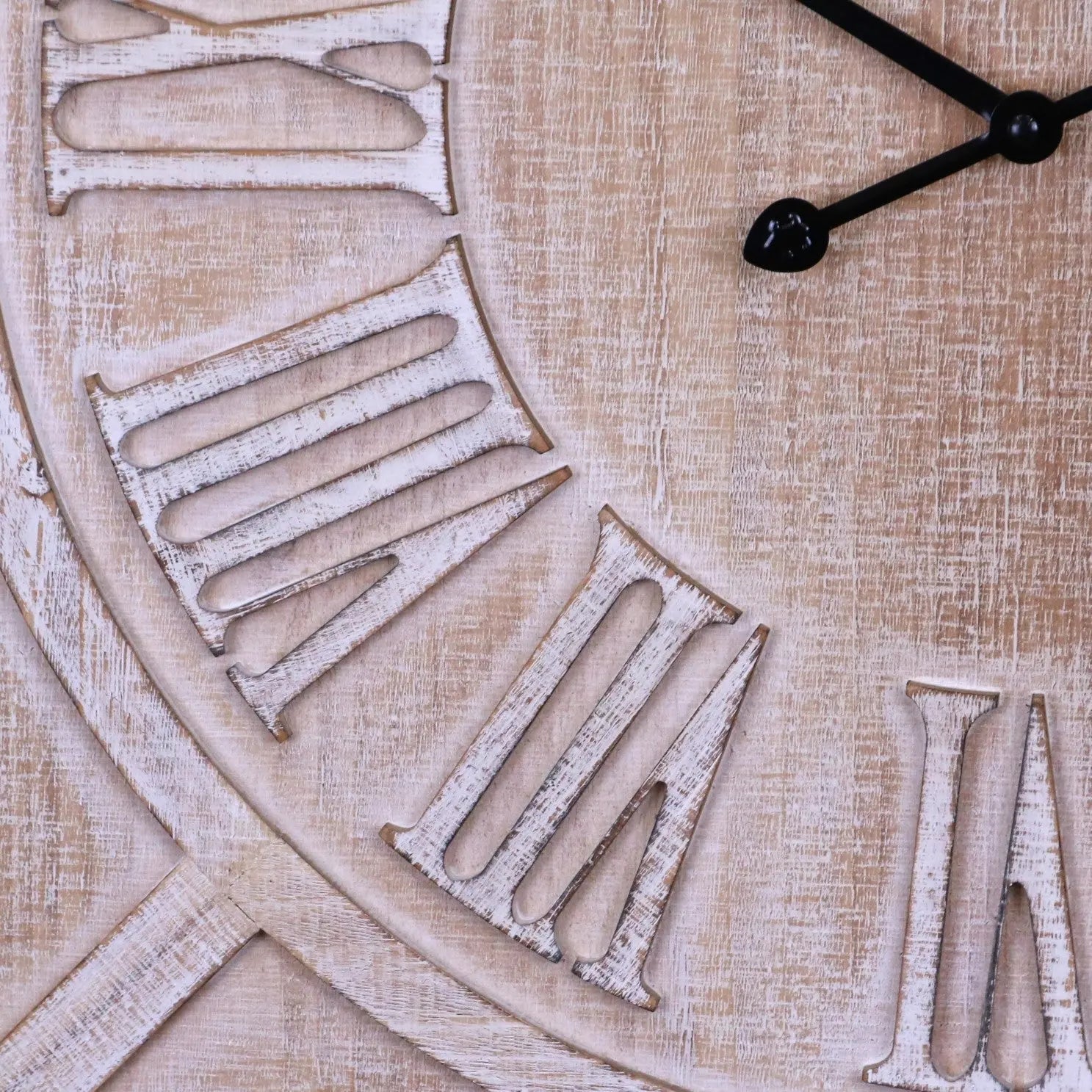 Large Square Wooden Clock 60cm 2 Colours