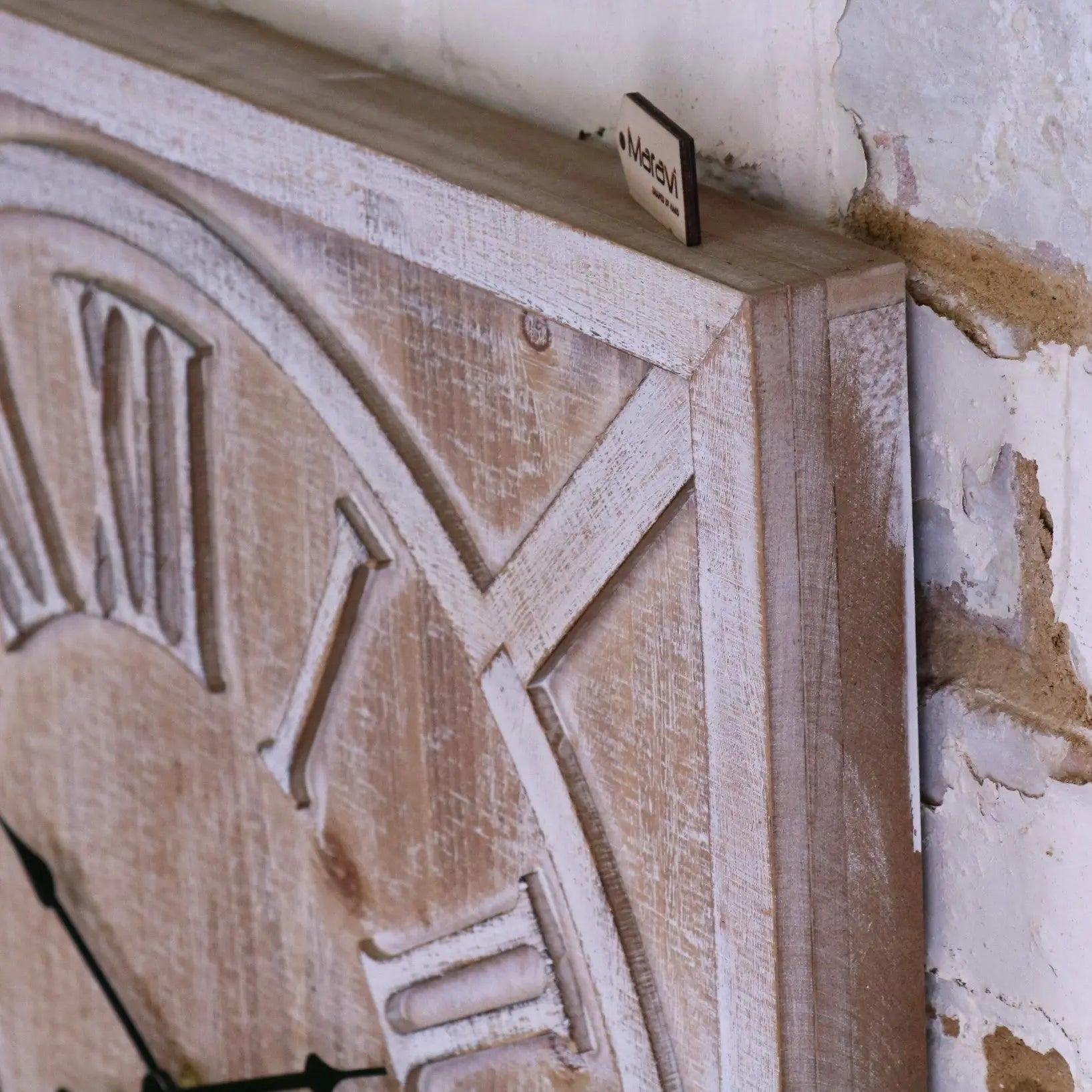 Large Square Wooden Clock 60cm 2 Colours