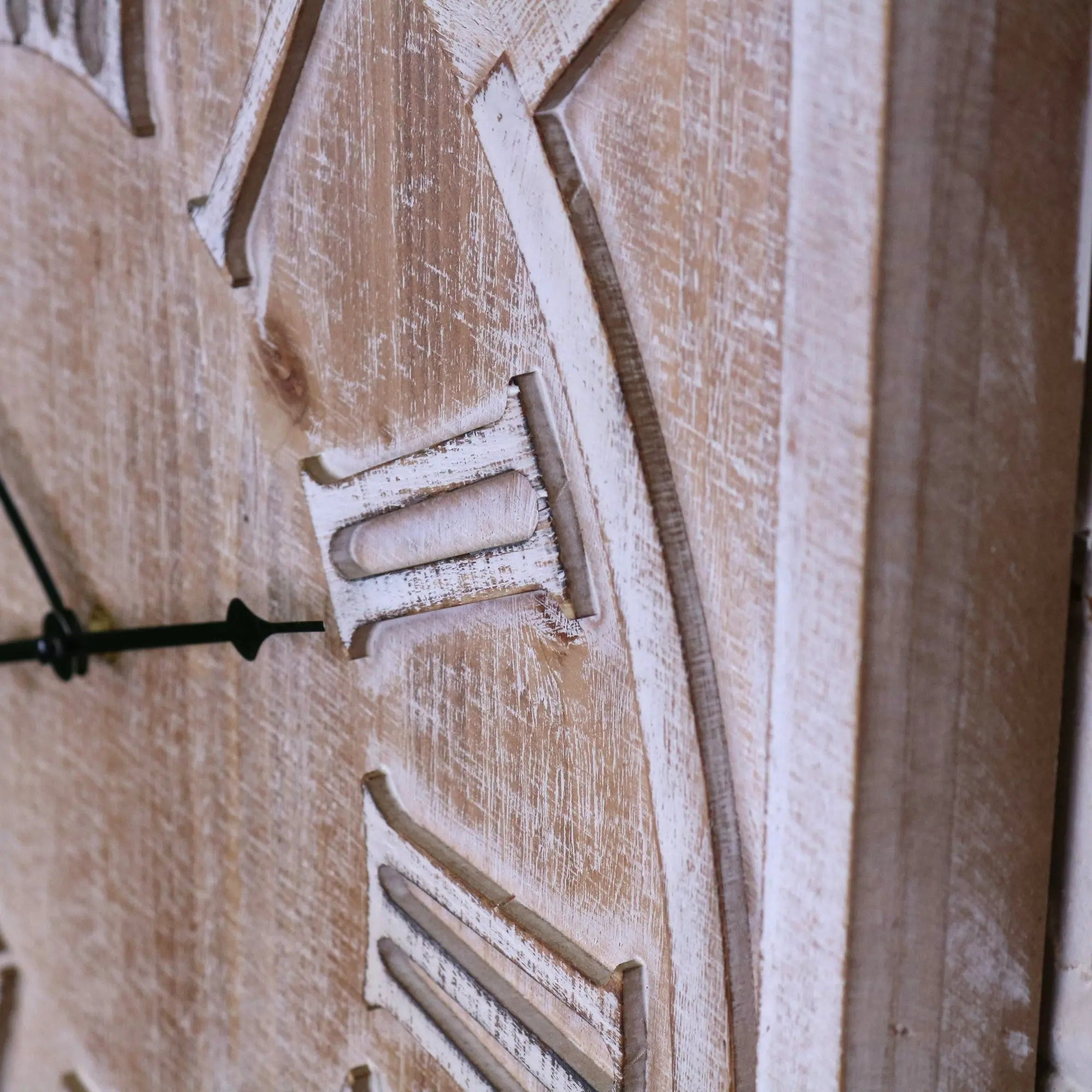 Large Square Wooden Clock 60cm 2 Colours