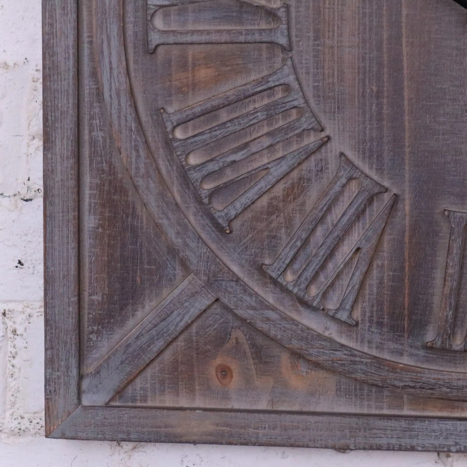 Large Square Wooden Clock 60cm 2 Colours