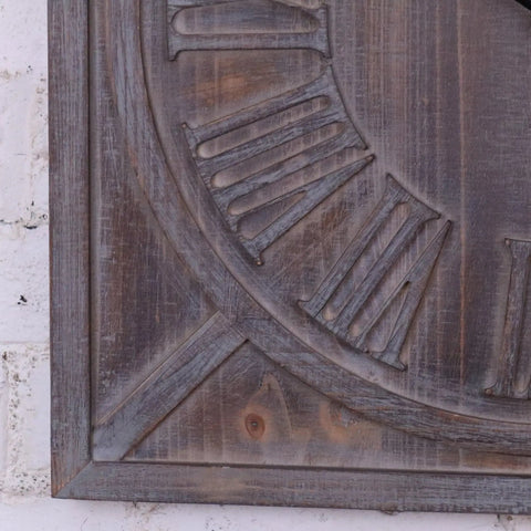 Large Square Wooden Clock 60cm 2 Colours