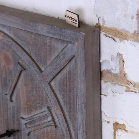 Large Square Wooden Clock 60cm 2 Colours