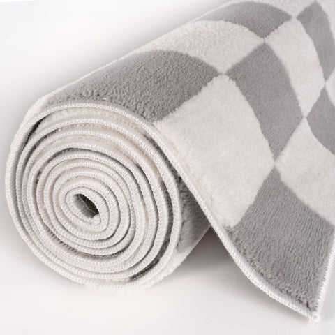 Loft Checkerboard Grey Rug