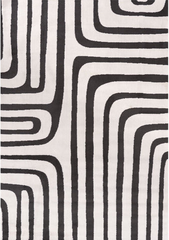Loft Geometric Dark Grey Rug